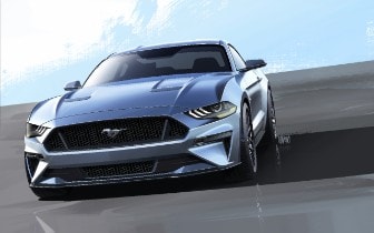 2018 Mustang design sketch